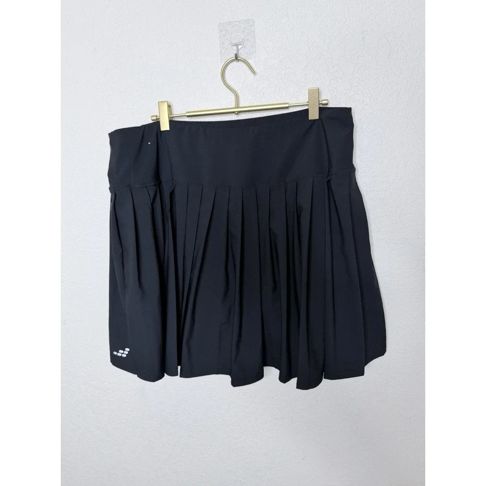 BCG Club Sports‎ Skort Womens XL Black Pleated Athletic Tennis Skirt